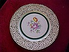 Edwin  M Knowles floral and filigree dinner plate