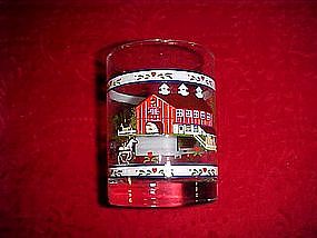 Tiara,  four farm  land scene glasses in original box