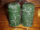 Large green marble colored shakers