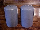 Large delphite blue range shakers, ceramic.