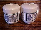 Large blue & white window scene shakers