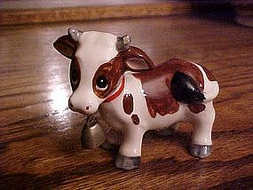 Norcrest cow figurine with bell