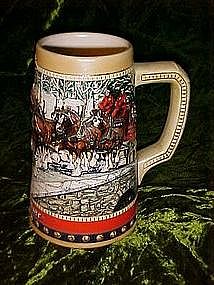 1988 Budweiser Christmas beer stein