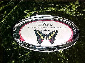 Butterfly paperweight, vintage hallmark
