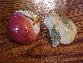 Pear and apple salt and pepper shaker set