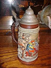 West Germany beer stein, Pub scene, Corzelius