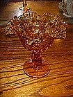 Fenton Colonial thumbprint compote, gold