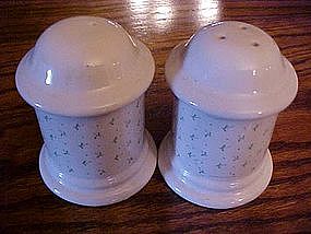 Calico salt and pepper shakers, nice size
