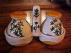 Hand painted ceramic shakers with hand painted spices