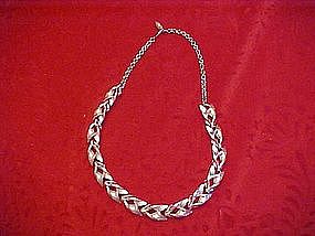 Costume silver tone chocker necklace