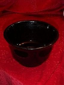 Haegar, black glazed mixing bowl