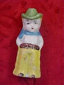 Antique bisque cowboy figurine