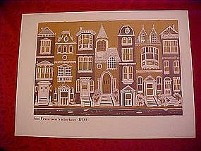 San Francisco Victorian Houses print, 1890