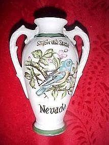 Norcrest, Souvenir vase from Nevada, bluebird