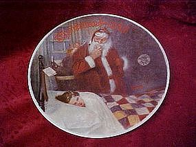 Rockwell Society  collector plate, Deer Santy Claus