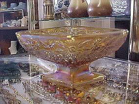 Diamond shape candy dish, marigold carnival, flowers