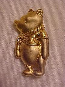 Winnie the Pooh gold tone pin, marked Disney