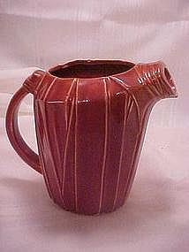 Old McCoy red deco pitcher