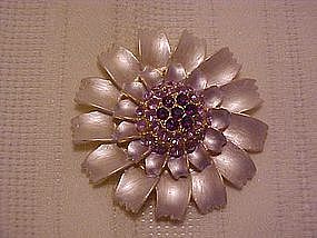 Vintage Mum pin with rhinestones