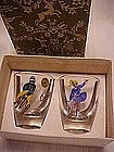 Vintage shot glass set in box, Switzerland Olympics '48