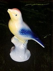 Vintage 1940's glazed pottery bird figurine
