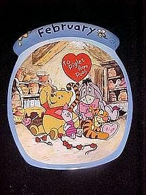 Winnie the Pooh the whole year through, February plate