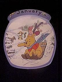 Winnie the Pooh the whole year through, January plate