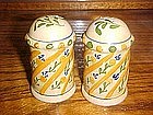 Hand painted pottery  salt and pepper shakers