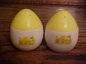 Vintage Avon milk glass egg salt and pepper shakers