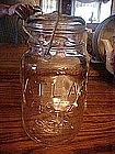 ATLAS  E-Z seal, glass top fruit jar, clear