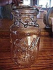 Ball Ideal, glass top fruit jar with wire bail