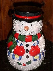 Snowman cookie jar, by Carson ceramics 1995