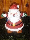 Santa Claus with Christmas lights, cookie jar