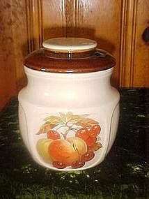 McCoy panel cookie jar with fruit decal design