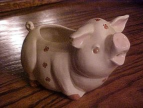 Pig cream pitcher with rose designs