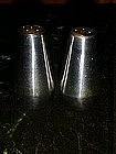 Retro stainless salt and pepper shaker set