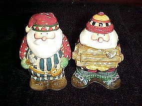 Lumberjack Santa salt and pepper shakers