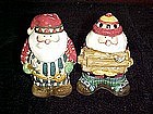 Lumberjack Santa salt and pepper shakers