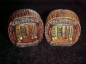 Souvenir shakers from The California Redwoods