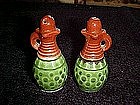 Ceramic wine carafe  salt and pepper shakers