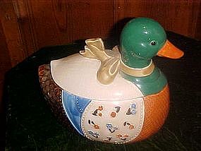 Country  Mallard Duck cookie Jar