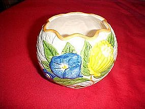 Fleurs Bu Jardin hand painted rose bowl, or ivy vase