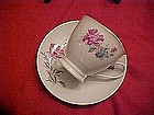 Pink rose pattern china cup and saucer set