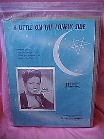 A little on the lonely side, sheet music