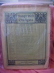 All is Quiet, sheet music ,from Songs with Obbligato