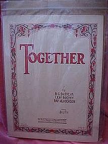 Together, sheet music, DeSylva Brown & Henderson