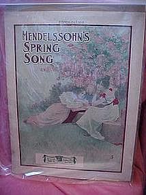 Mendlessohn's Spring song, sheet music 1912