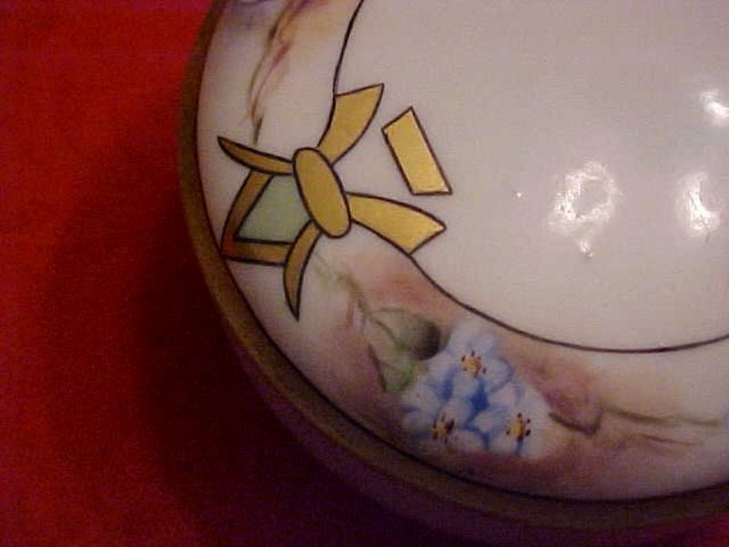 RS Germany  hand painted, deco style  dresser jar