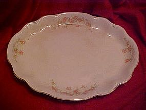 Homer Laughlin platter Hudson shape with pink roses