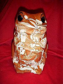 Alaskan  Mud Shack pottery frog, cookie jar